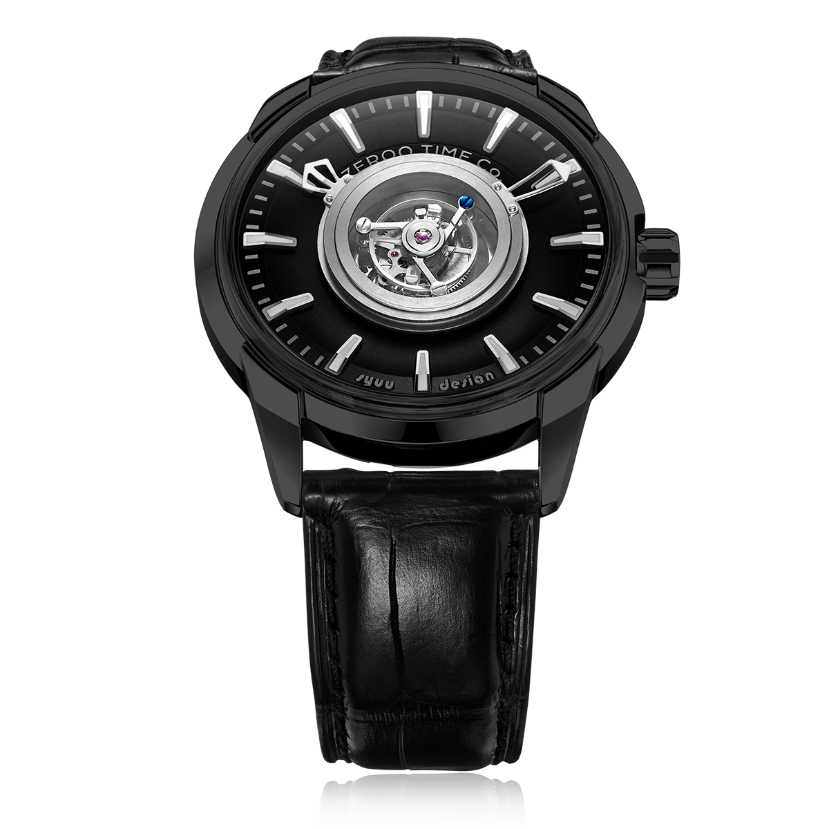 ZEROO T6 THE QUASER CENTER TOURBILLON MANUAL WATCH FOR GENTS - ZT006BBK