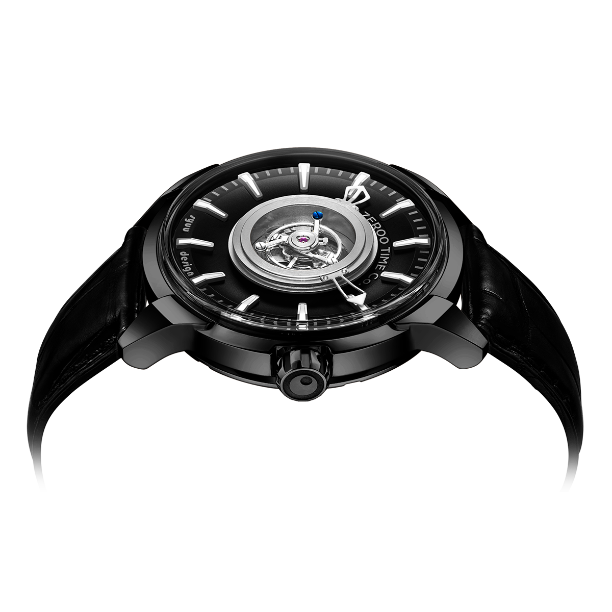 ZEROO T6 THE QUASER CENTER TOURBILLON MANUAL WATCH FOR GENTS - ZT006BBK