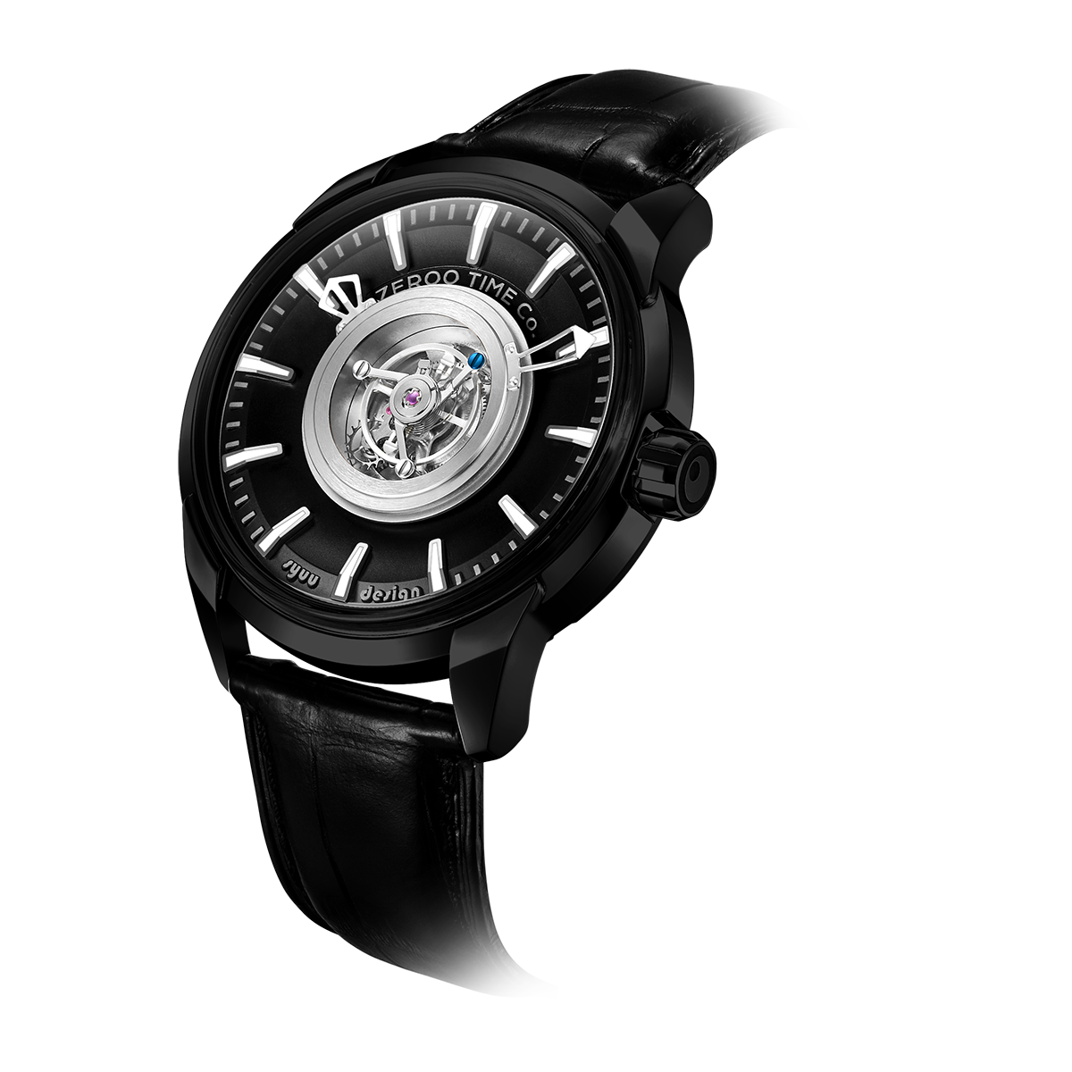 ZEROO T6 THE QUASER CENTER TOURBILLON MANUAL WATCH FOR GENTS - ZT006BBK