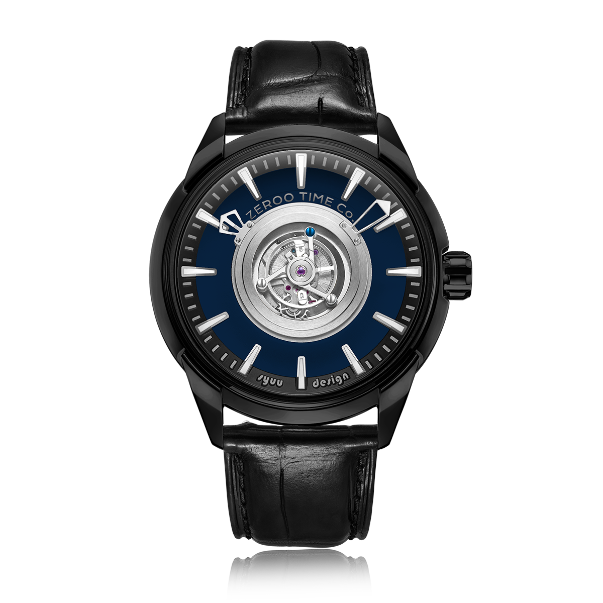 ZEROO T6 THE QUASER CENTER TOURBILLONMANUAL TOURBILLON WATCH FOR GENTS - ZT006BBL