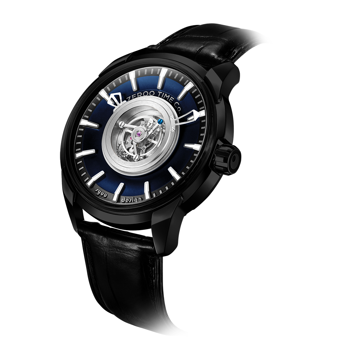 ZEROO T6 THE QUASER CENTER TOURBILLONMANUAL TOURBILLON WATCH FOR GENTS - ZT006BBL