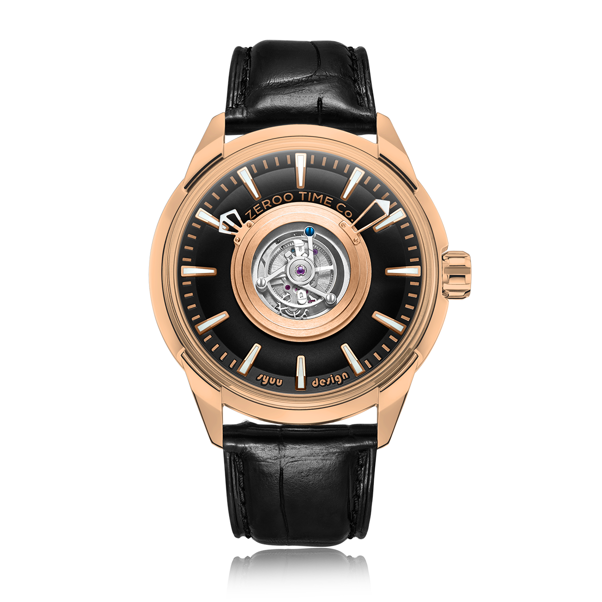 ZEROO T6 THE QUASER CENTER TOURBILLONMANUAL TOURBILLON WATCH FOR GENTS - ZT006RBR