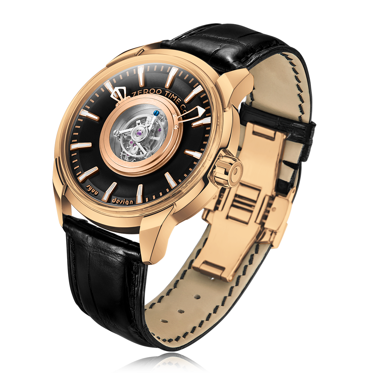 ZEROO T6 THE QUASER CENTER TOURBILLONMANUAL TOURBILLON WATCH FOR GENTS - ZT006RBR