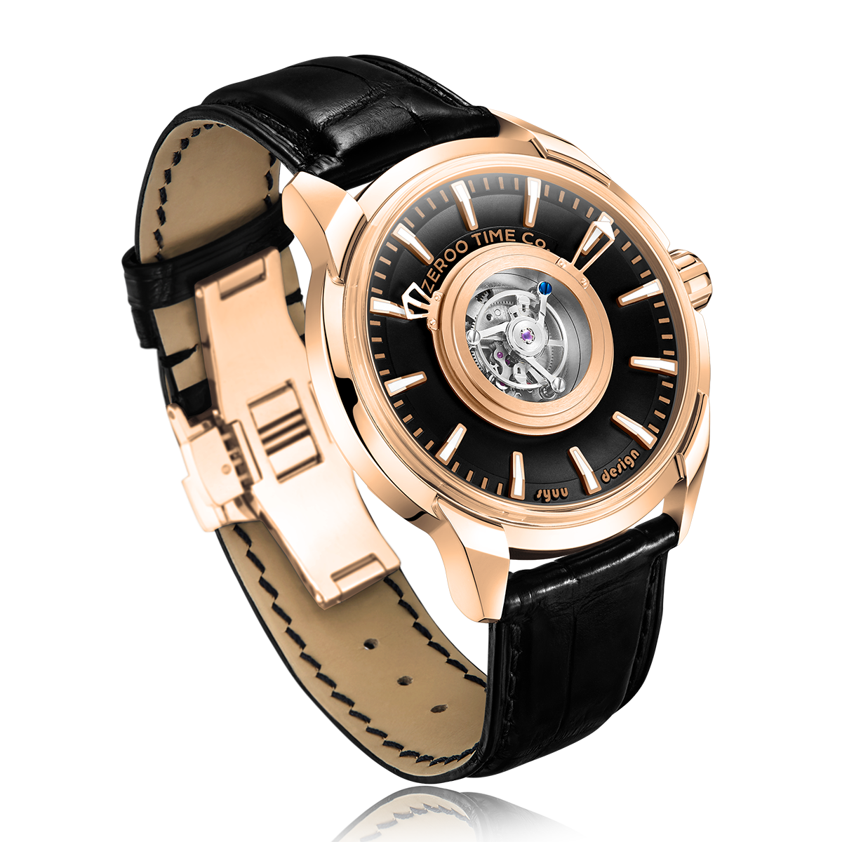 ZEROO T6 THE QUASER CENTER TOURBILLONMANUAL TOURBILLON WATCH FOR GENTS - ZT006RBR