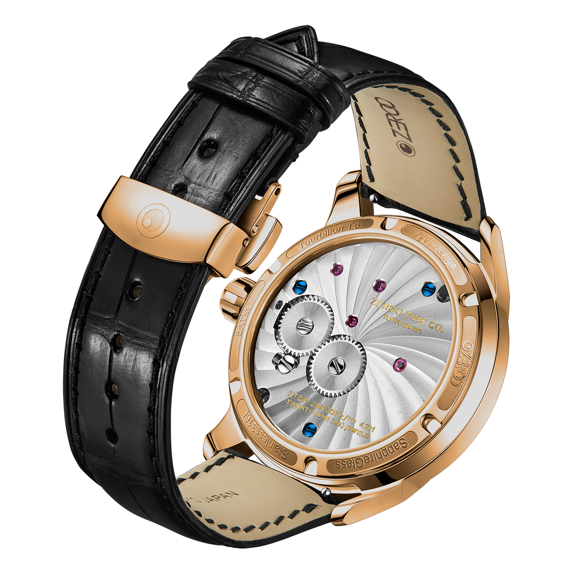 ZEROO T6 THE QUASER CENTER TOURBILLONMANUAL TOURBILLON WATCH FOR GENTS - ZT006RBR