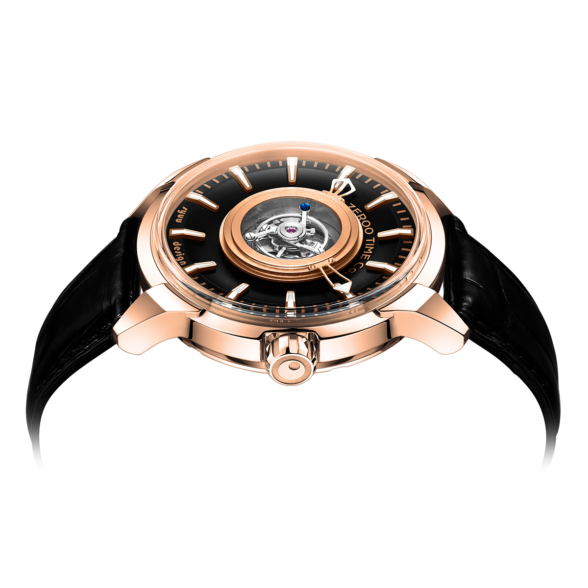 ZEROO T6 THE QUASER CENTER TOURBILLONMANUAL TOURBILLON WATCH FOR GENTS - ZT006RBR