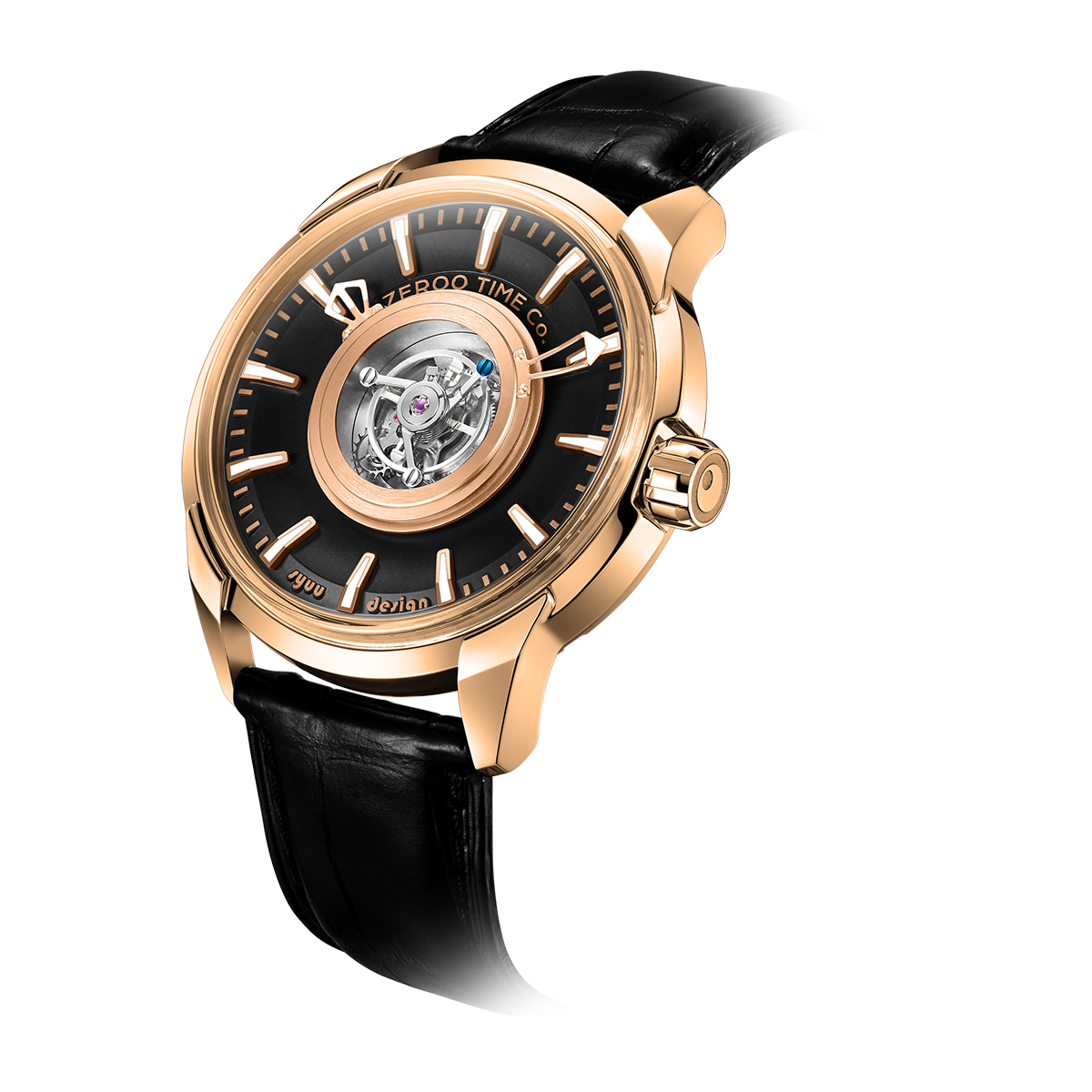 ZEROO T6 THE QUASER CENTER TOURBILLONMANUAL TOURBILLON WATCH FOR GENTS - ZT006RBR