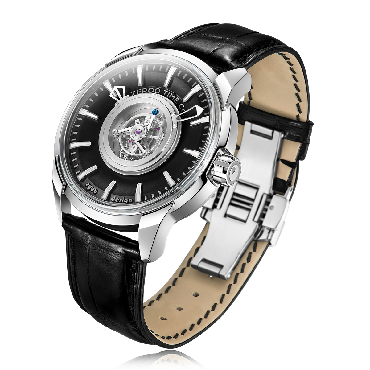 ZEROO T6 THE QUASER CENTER TOURBILLONMANUAL TOURBILLON WATCH FOR GENTS - ZT006SBK