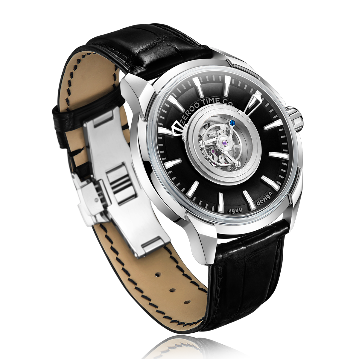 ZEROO T6 THE QUASER CENTER TOURBILLONMANUAL TOURBILLON WATCH FOR GENTS - ZT006SBK