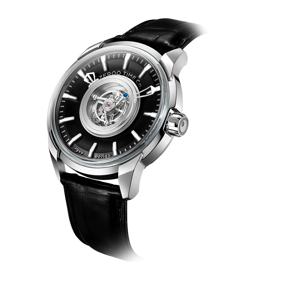ZEROO T6 THE QUASER CENTER TOURBILLONMANUAL TOURBILLON WATCH FOR GENTS - ZT006SBK