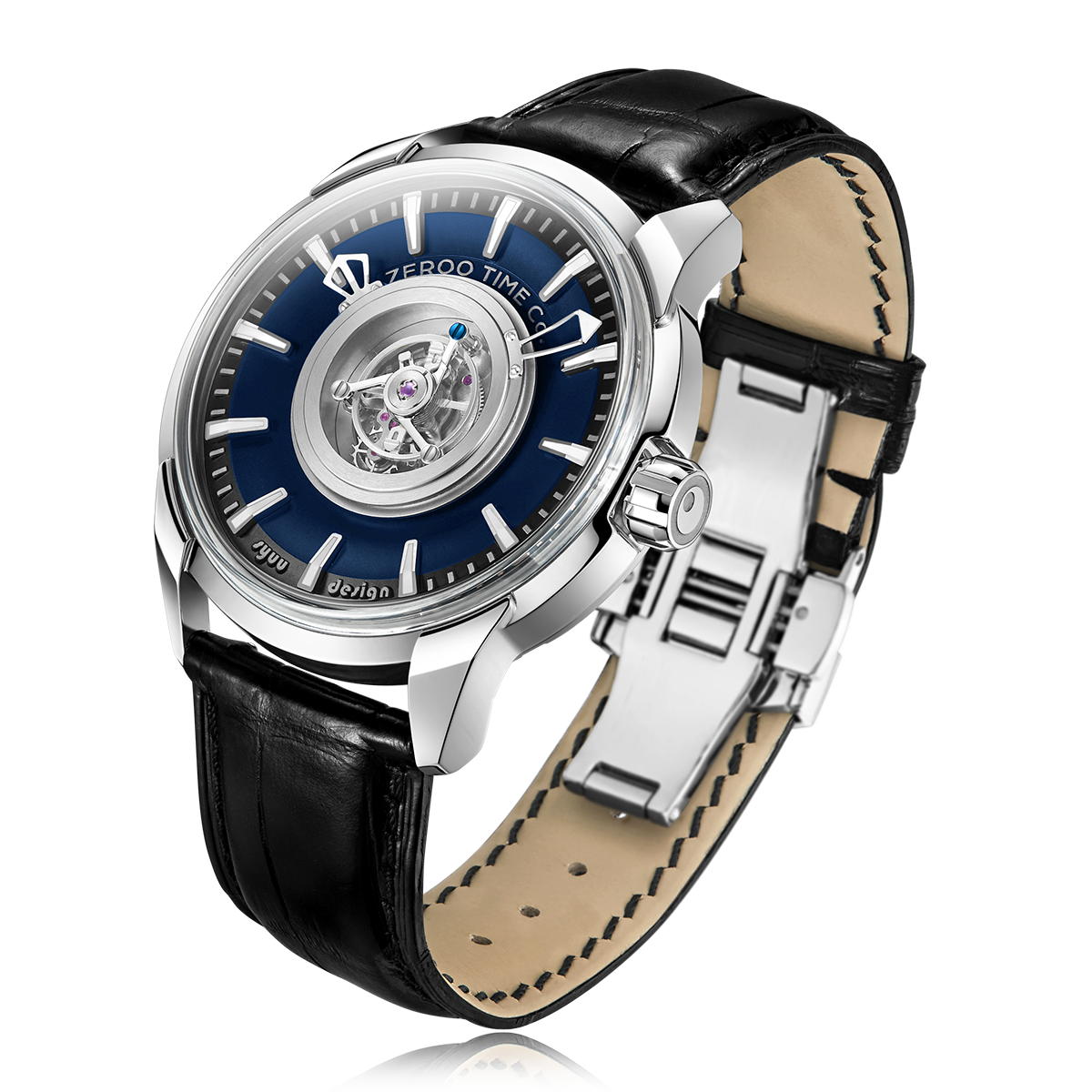 ZEROO T6 THE QUASER CENTER TOURBILLONMANUAL TOURBILLON WATCH FOR GENTS - ZT006SBL