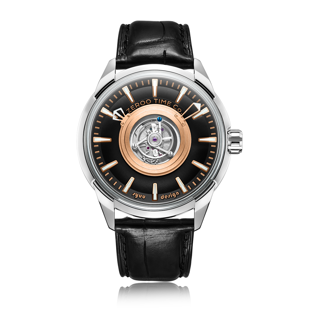 ZEROO T6 THE QUASER CENTER TOURBILLONMANUAL TOURBILLON WATCH FOR GENTS - ZT006SBR