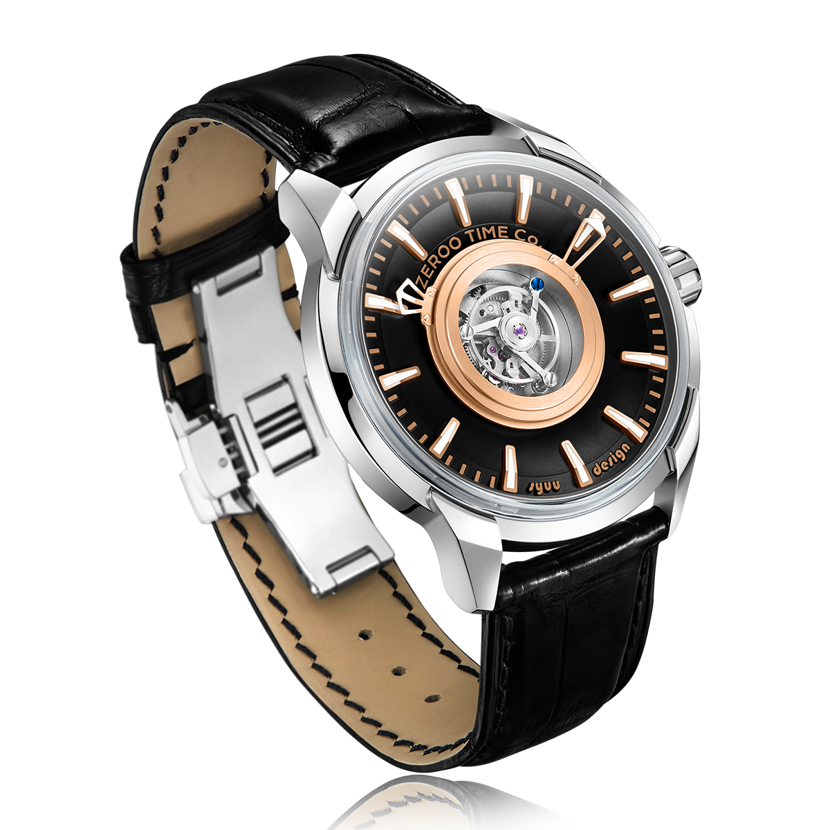 ZEROO T6 THE QUASER CENTER TOURBILLONMANUAL TOURBILLON WATCH FOR GENTS - ZT006SBR