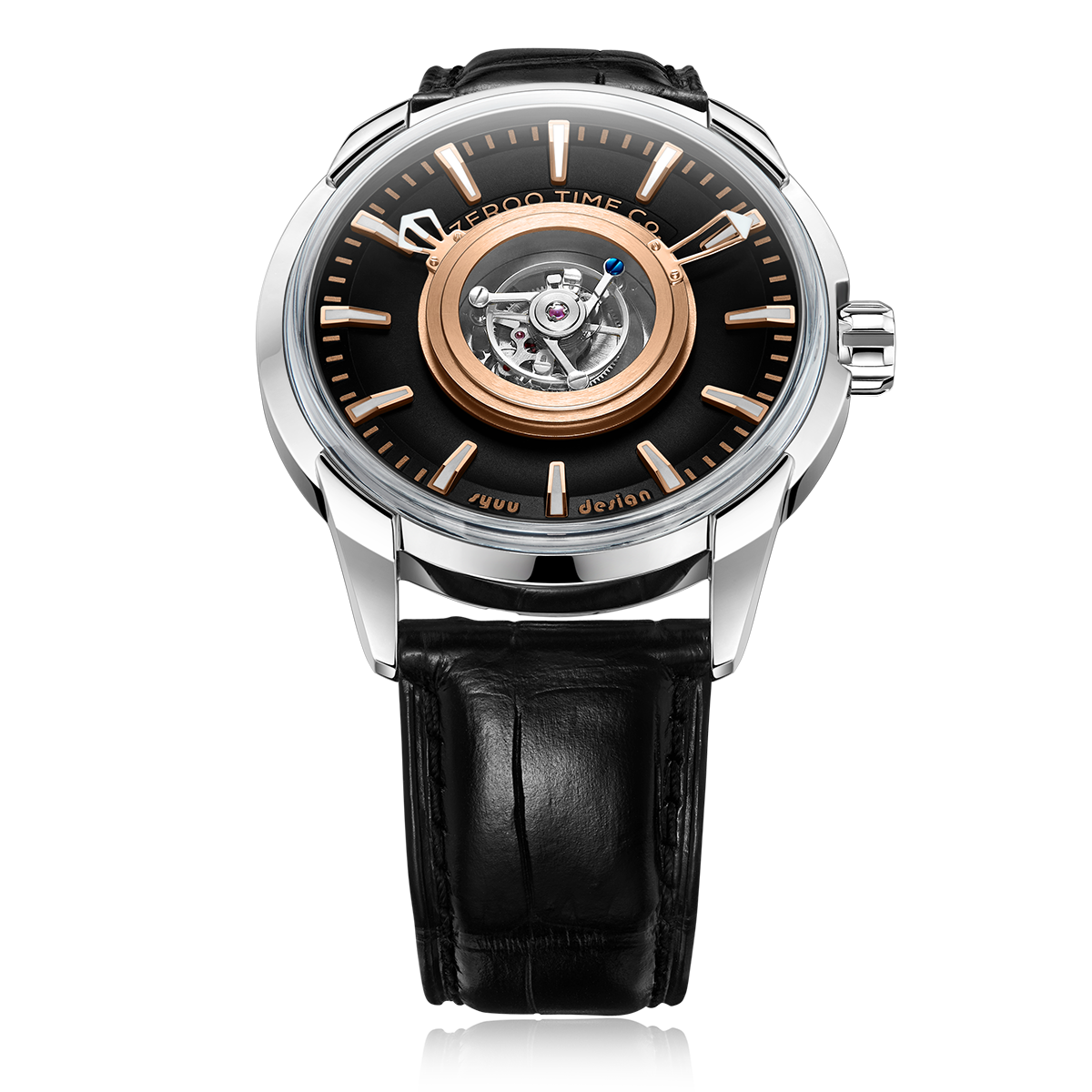 ZEROO T6 THE QUASER CENTER TOURBILLONMANUAL TOURBILLON WATCH FOR GENTS - ZT006SBR
