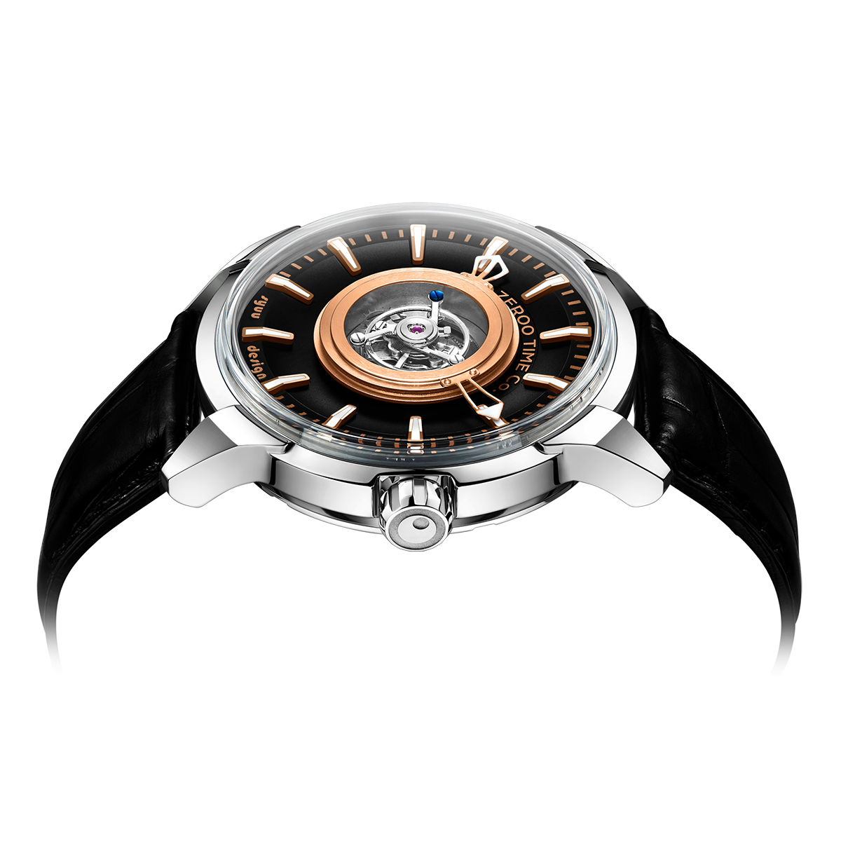 ZEROO T6 THE QUASER CENTER TOURBILLONMANUAL TOURBILLON WATCH FOR GENTS - ZT006SBR