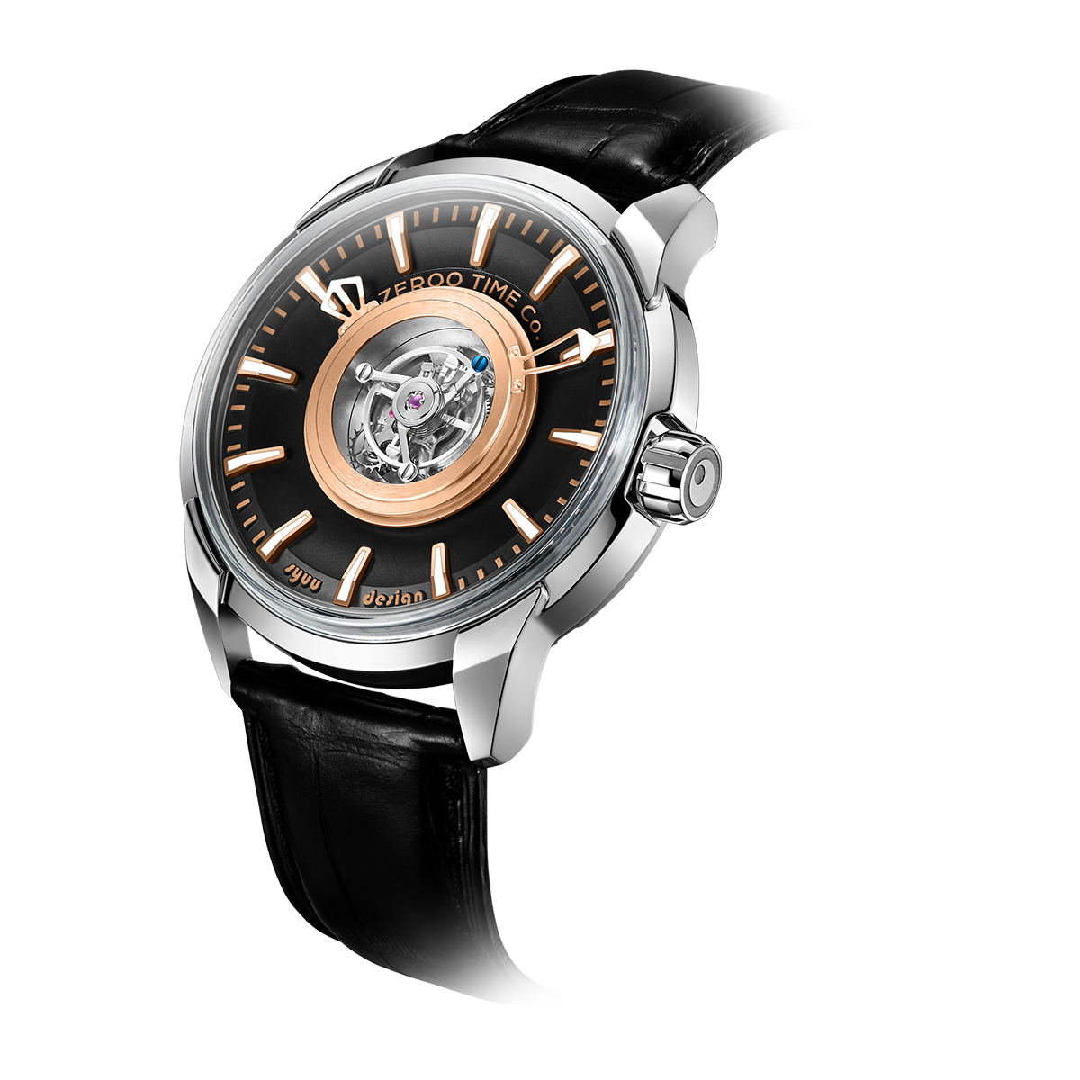 ZEROO T6 THE QUASER CENTER TOURBILLONMANUAL TOURBILLON WATCH FOR GENTS - ZT006SBR