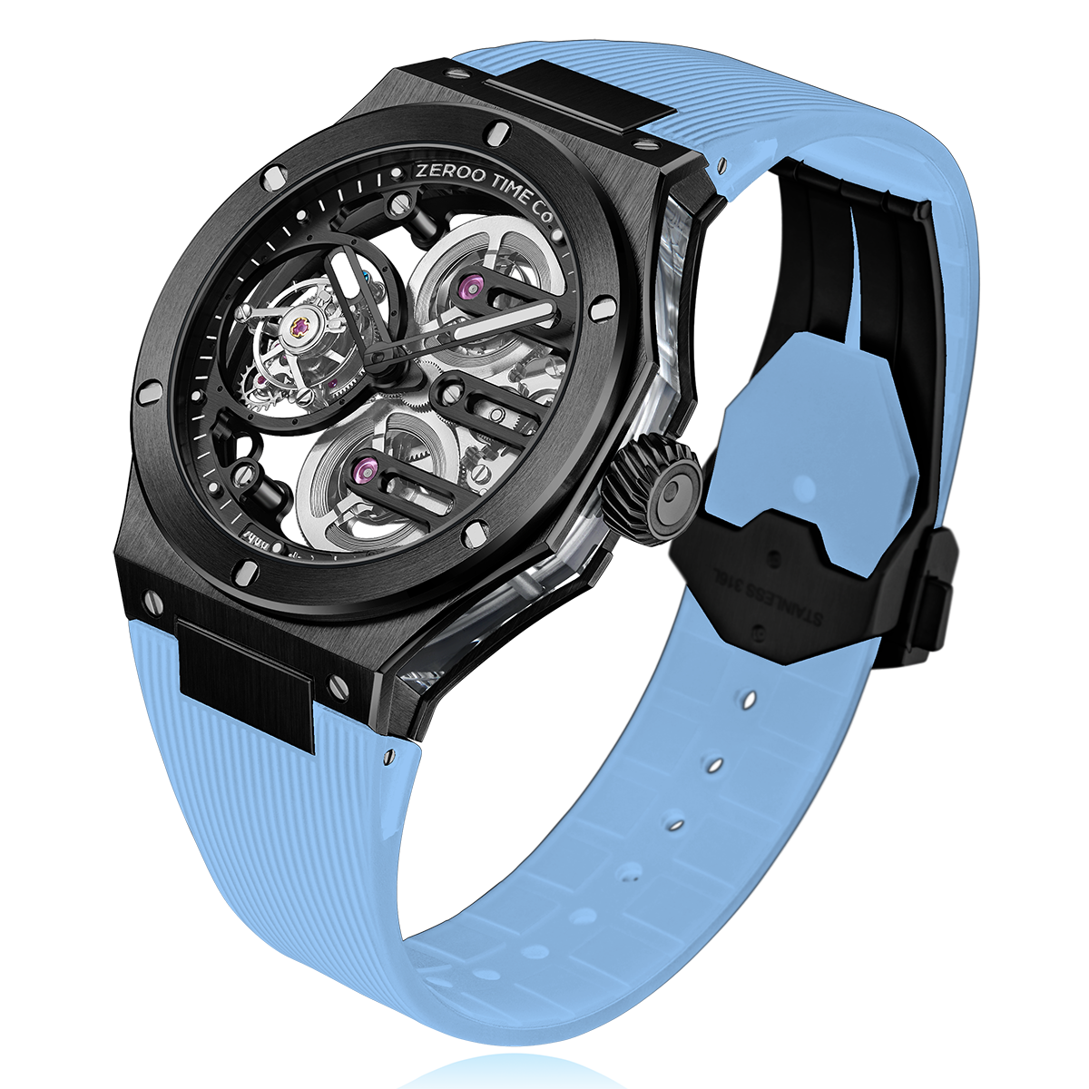 ZEROO T8 THE ORION
FULL SKELETON TOURBILLONMANUAL TOURBILLON WATCH FOR GENTS - ZT008BBLB