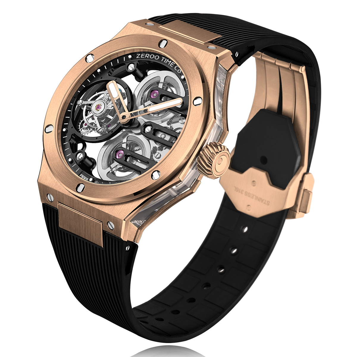 ZEROO T8 THE ORION
FULL SKELETON TOURBILLONMANUAL TOURBILLON WATCH FOR GENTS - ZT008RBB