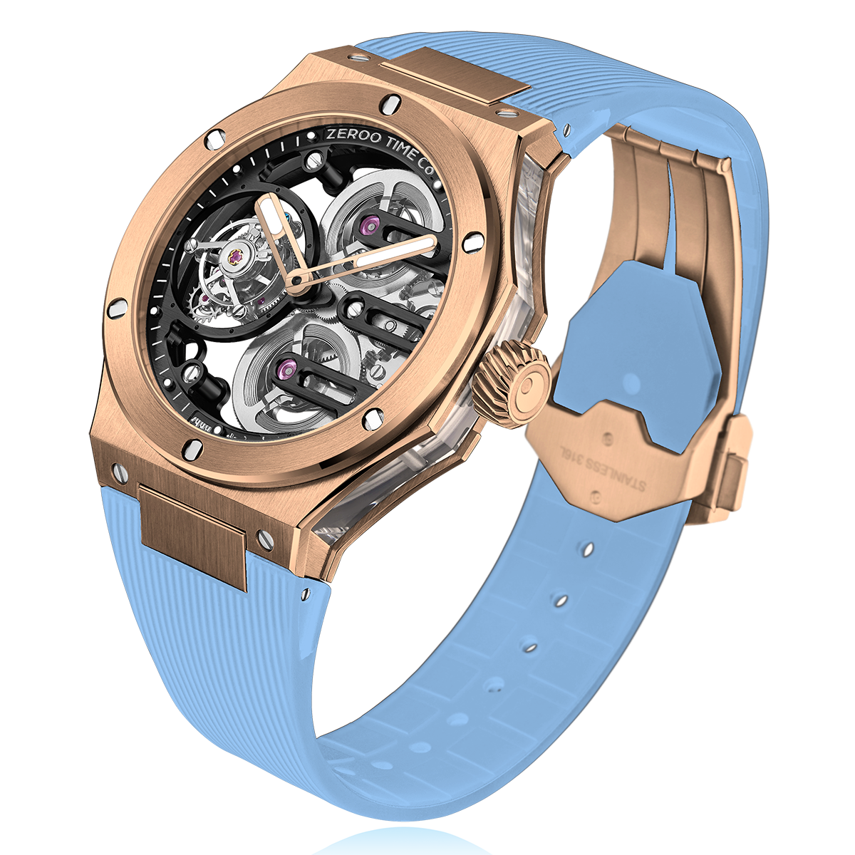 ZEROO T8 THE ORION
FULL SKELETON TOURBILLONMANUAL TOURBILLON WATCH FOR GENTS - ZT008RBLB