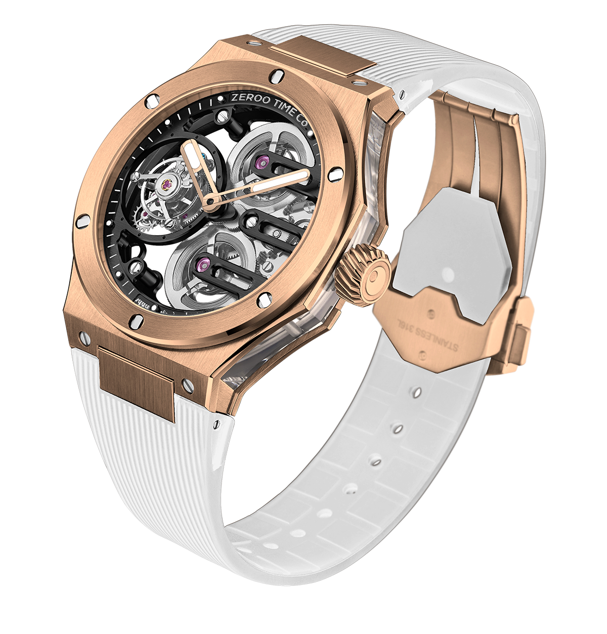 ZEROO T8 THE ORION
FULL SKELETON TOURBILLONMANUAL TOURBILLON WATCH FOR GENTS - ZT008RBW