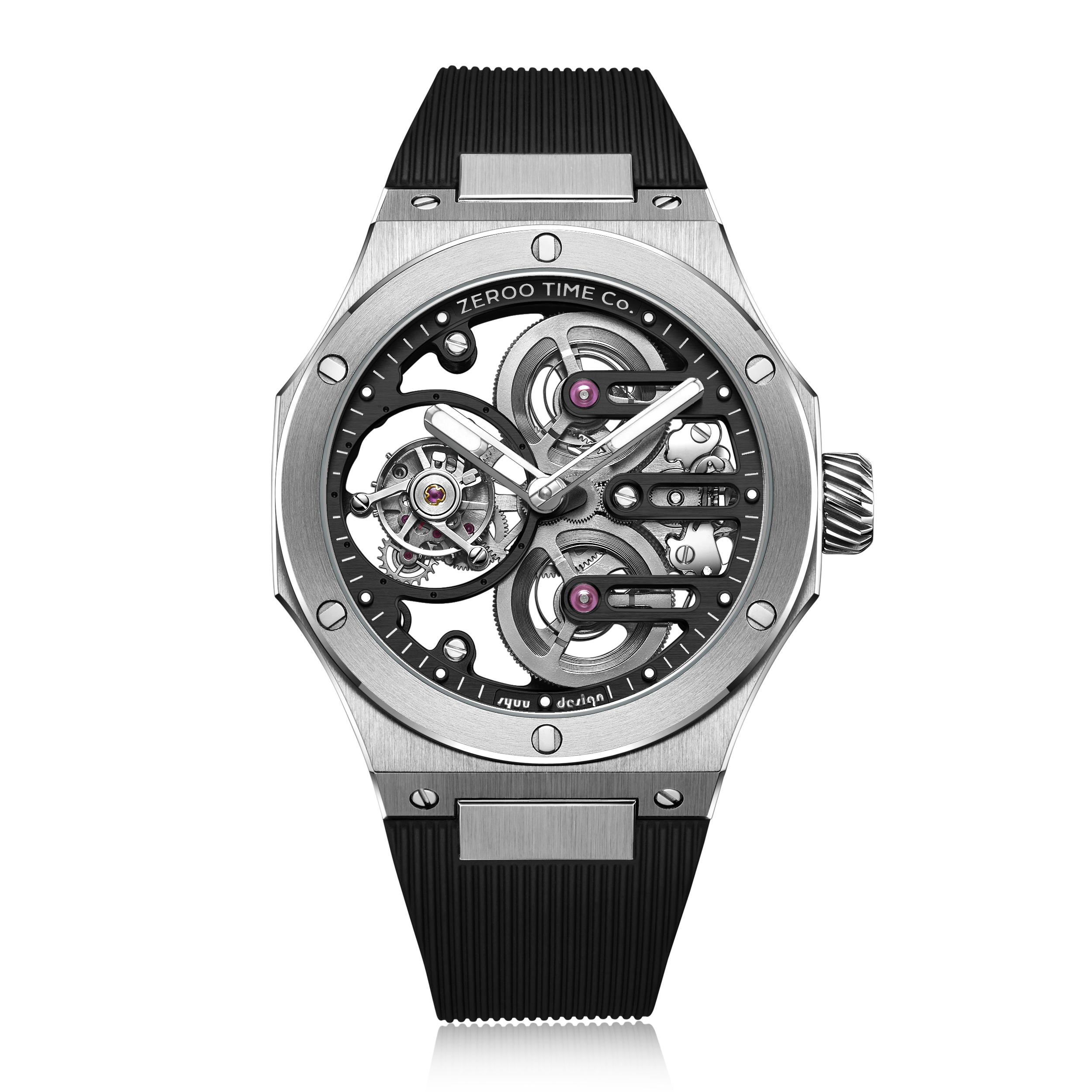 ZEROO T8 THE ORION FULL SKELETON TOURBILLONMANUAL TOURBILLON WATCH FOR GENTS - ZT008SBB