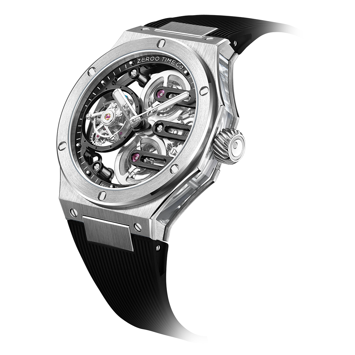 ZEROO T8 THE ORION FULL SKELETON TOURBILLONMANUAL TOURBILLON WATCH FOR GENTS - ZT008SBB