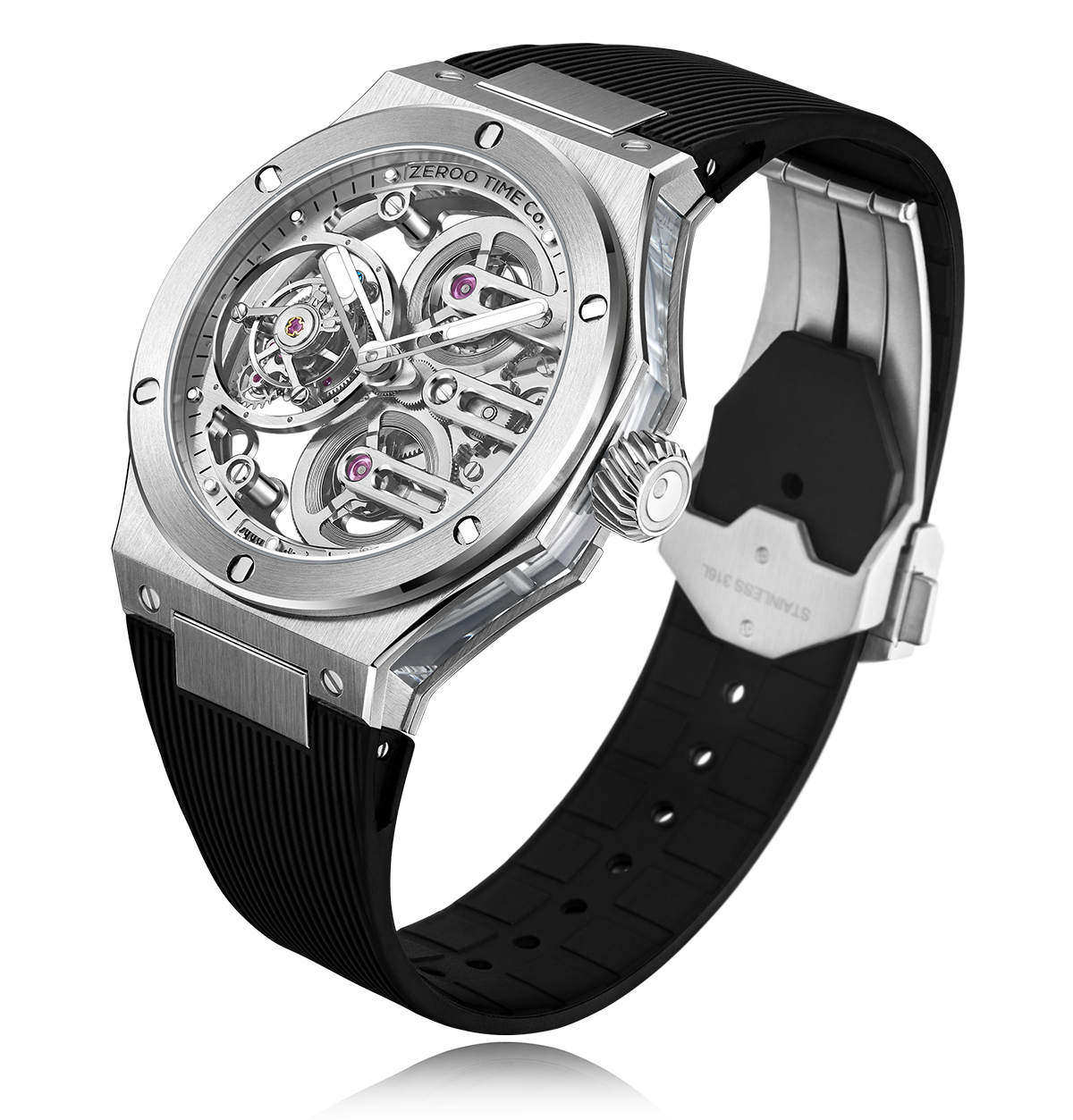 ZEROO T8 THE ORION
FULL SKELETON TOURBILLONMANUAL TOURBILLON WATCH FOR GENTS - ZT008SWB