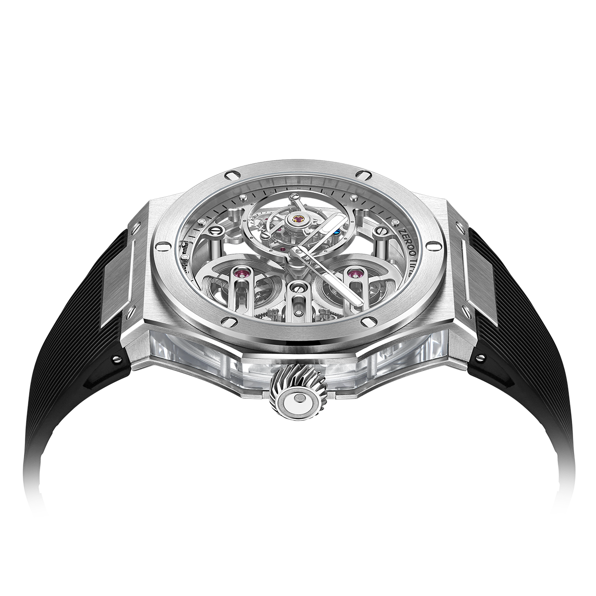 ZEROO T8 THE ORION
FULL SKELETON TOURBILLONMANUAL TOURBILLON WATCH FOR GENTS - ZT008SWB