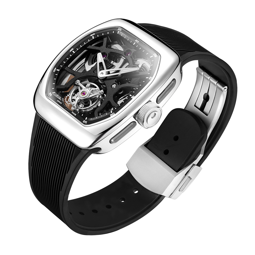 ZEROO T9-01 UFO FULL SKELETON AUTOMATIC TOURBILLON Watch For Gents - ZT009-01PSBB