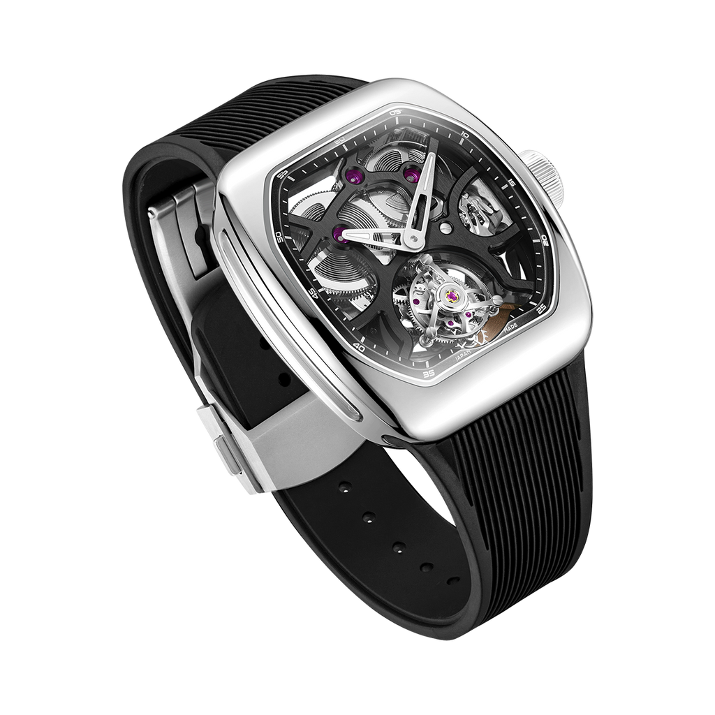 ZEROO T9-01 UFO FULL SKELETON AUTOMATIC TOURBILLON Watch For Gents - ZT009-01PSBB