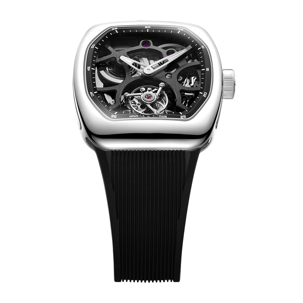 ZEROO T9-01 UFO FULL SKELETON AUTOMATIC TOURBILLON Watch For Gents - ZT009-01PSBB