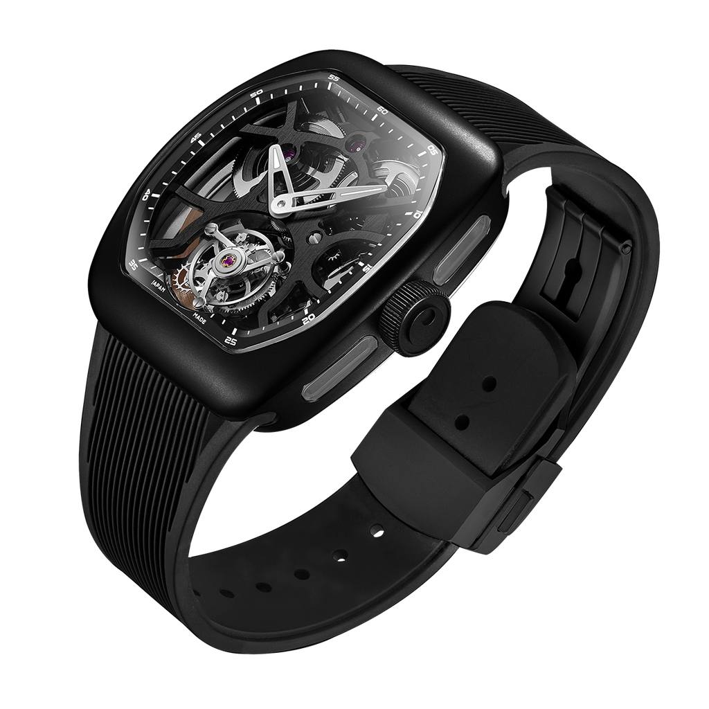 ZEROO T9-01 UFO FULL SKELETON AUTOMATIC TOURBILLON Watch For Gents - ZT009-01SBBB