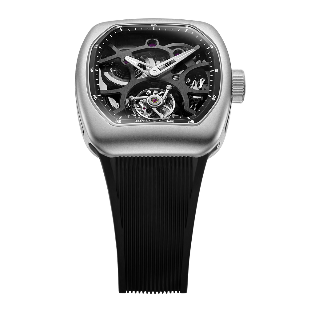 ZEROO T9-01 UFO FULL SKELETON AUTOMATIC TOURBILLON Watch For Gents - ZT009-01SSBB