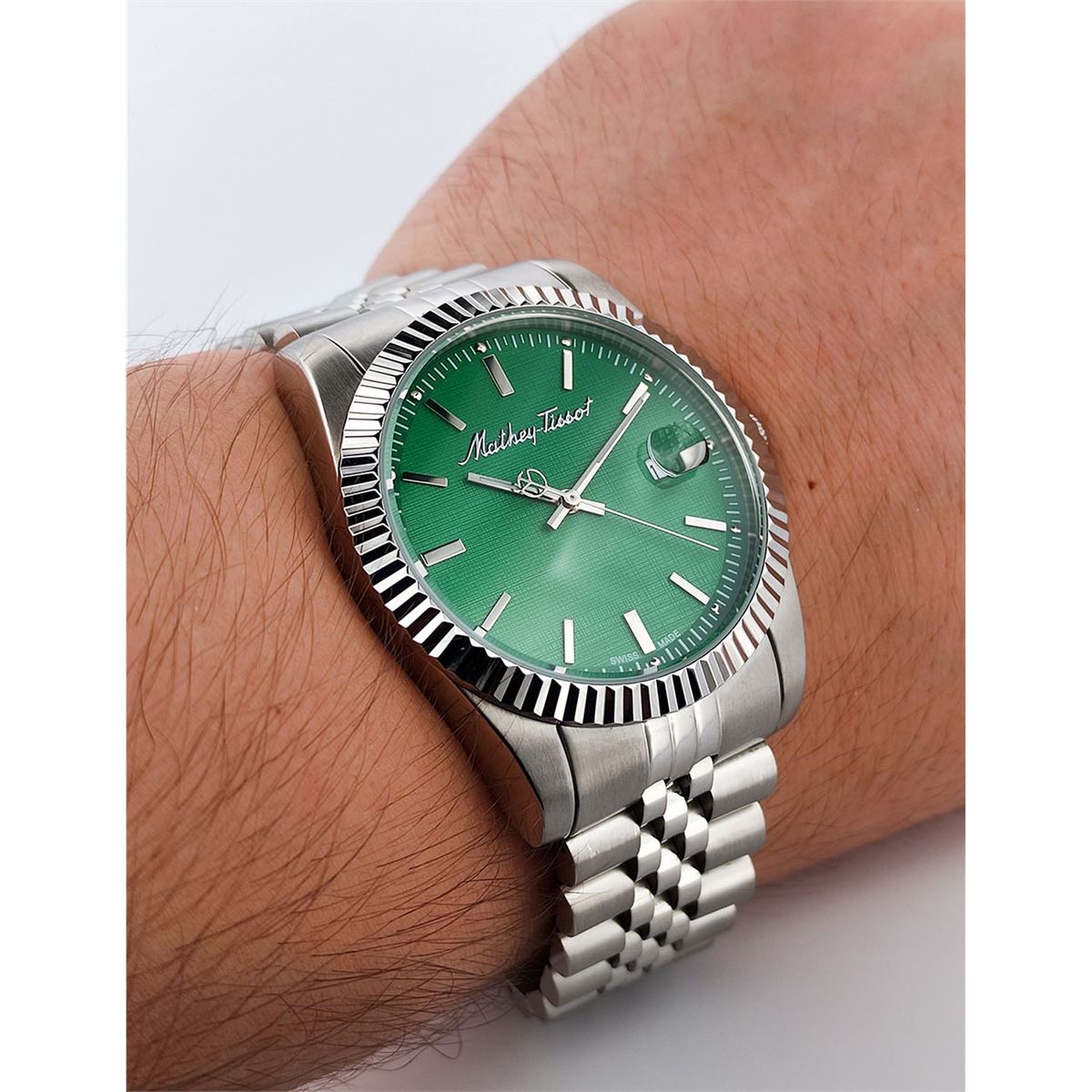 Mathey-Tissot Swiss Made Analog Green Dial Watch For Men - H810AV