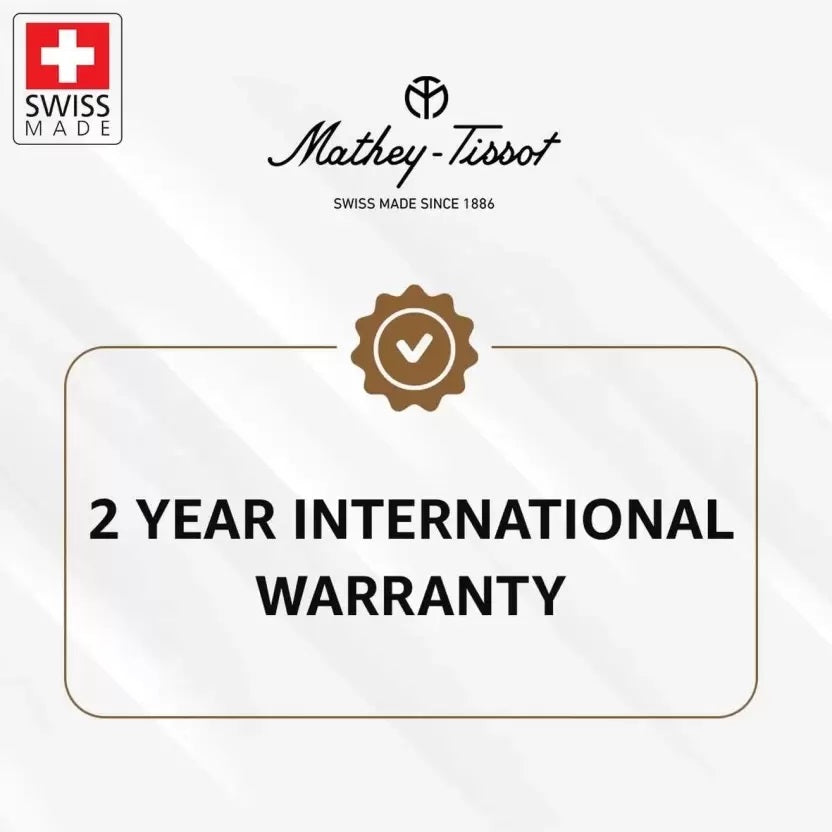 Mathey-Tissot Stainless Steel Swiss Made Black Dial, Band Color Multicolor Quartz Analogue Watch for Men&