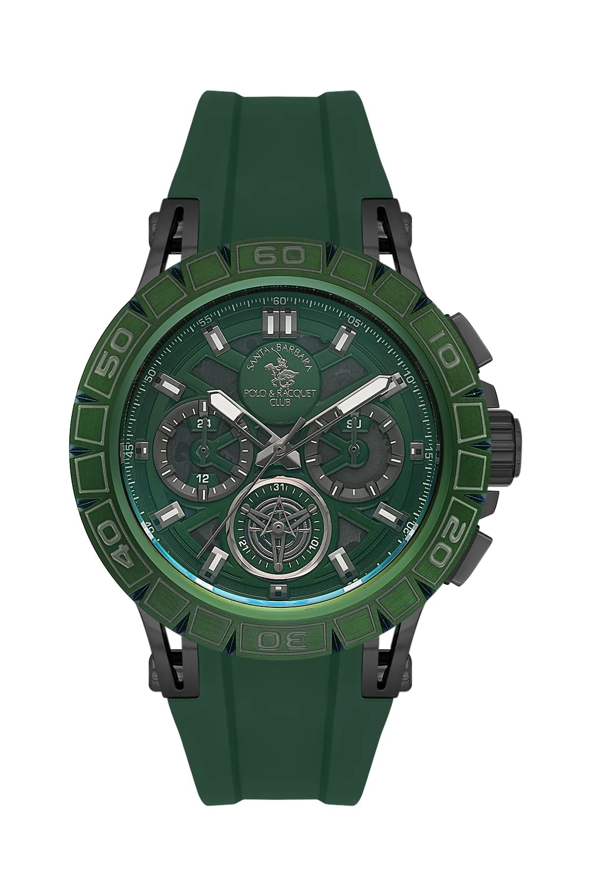 Santa Barbara Polo & Racquet Club Chronograpgh Green Dial Watch For - Gents SB.5.10004-1