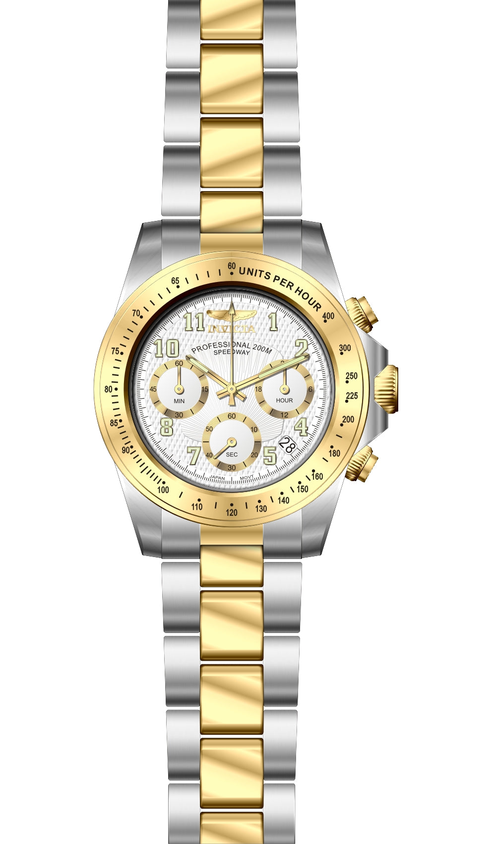 Invicta Speedway Quartz White Dial Watch For Gents - 17026