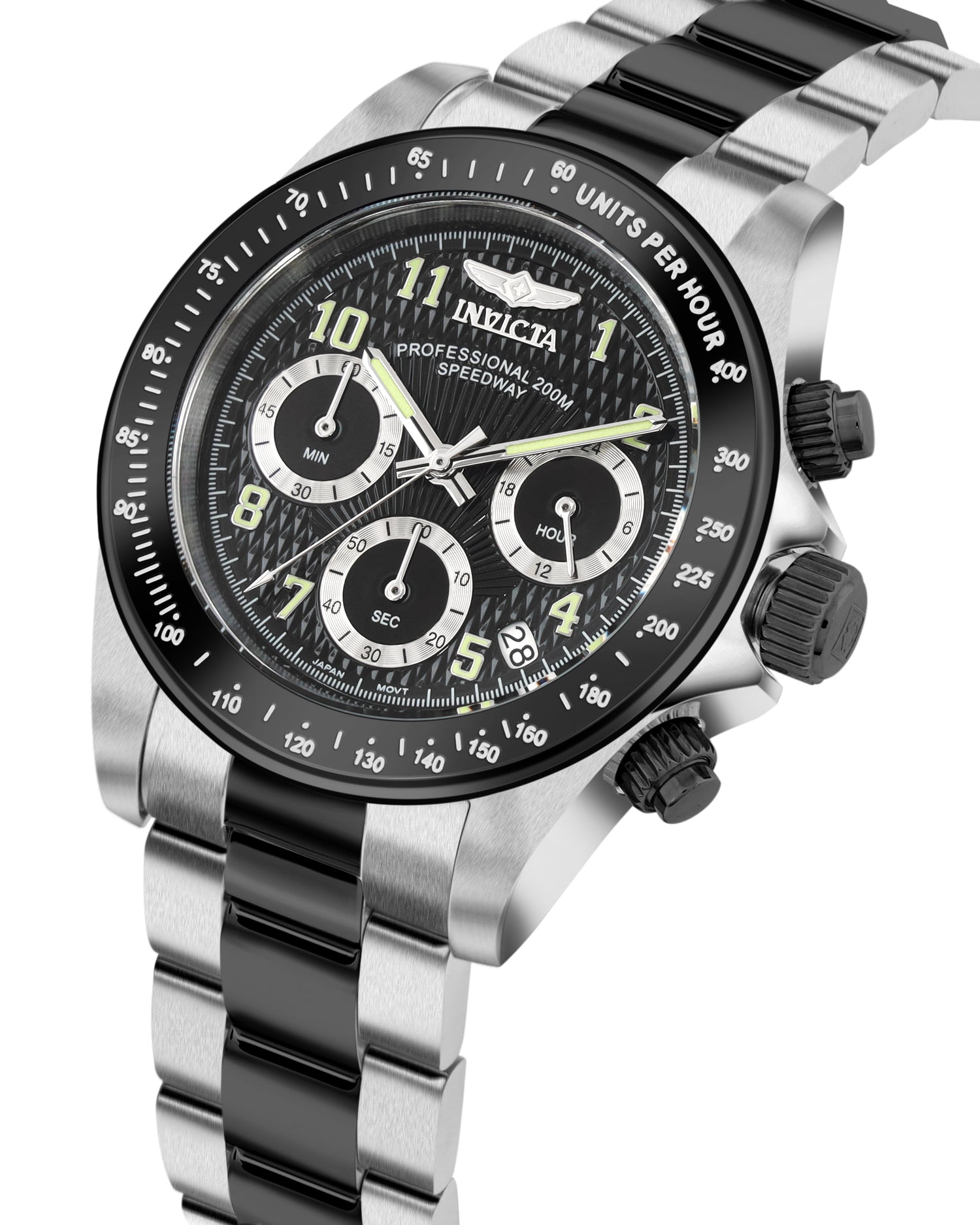 Invicta Speedway Quartz TMI VD53B-14  Movement Black Dial Analog Watch For - Gents 17031