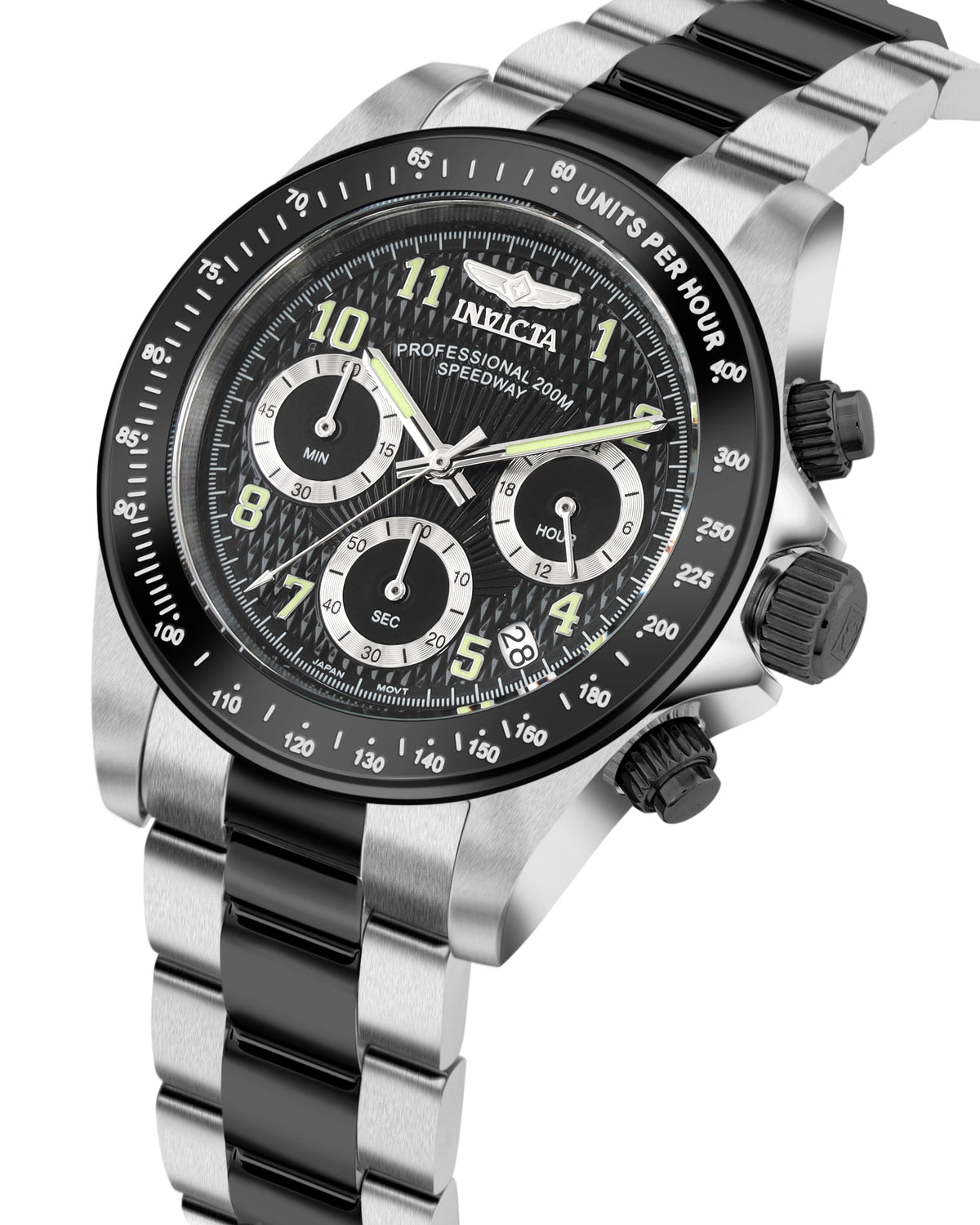 Invicta Speedway Quartz TMI VD53B-14  Movement Black Dial Analog Watch For - Gents 17031