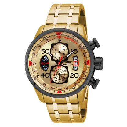 Invicta Aviator Analog Gold Dial MenS Watch-17205