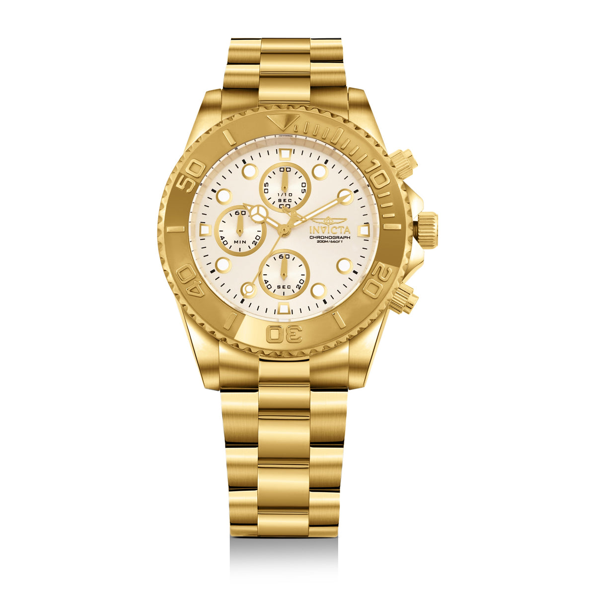 Invicta Pro Diver Quartz Gold Dial Analog Watch For - Gents 1774