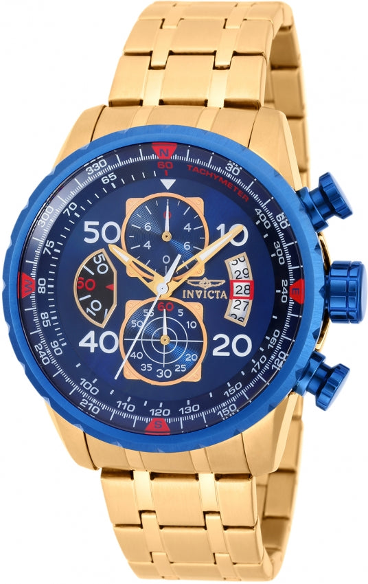 Invicta Aviator Quartz Blue Dial Analog Watch For - Gents 19173