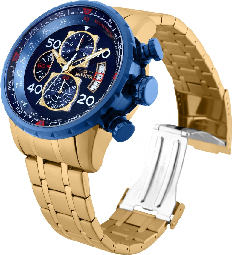 Invicta Aviator Quartz Blue Dial Analog Watch For - Gents 19173