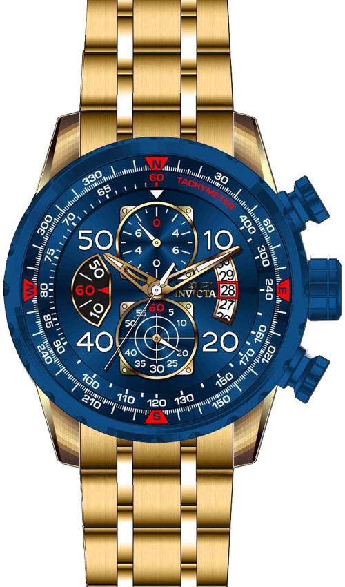 Invicta Aviator Quartz Blue Dial Analog Watch For - Gents 19173