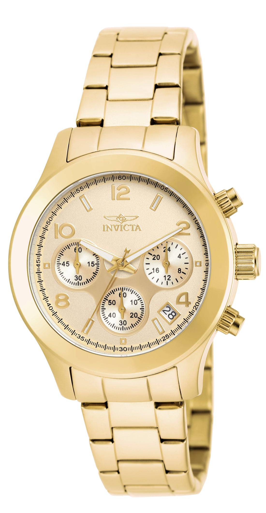 INVICTA Angel Quartz Movement Gold Analog  Dial Watch For Ladies- 19217