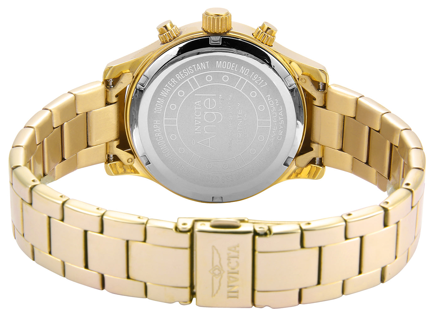 INVICTA Angel Quartz Movement Gold Analog  Dial Watch For Ladies- 19217
