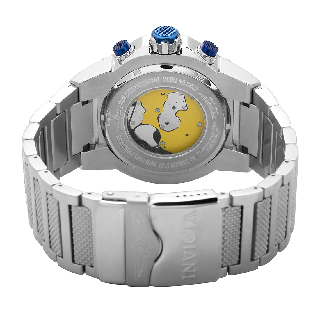 Invicta MenS Speedway Swiss Quartz Stainless Steel Casual Watch, Color:Silver-Toned (Model: 19527)