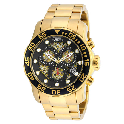 Invicta MenS 19837Syb Pro Diver 18K Gold Ion-Plated Stainless Steel Watch