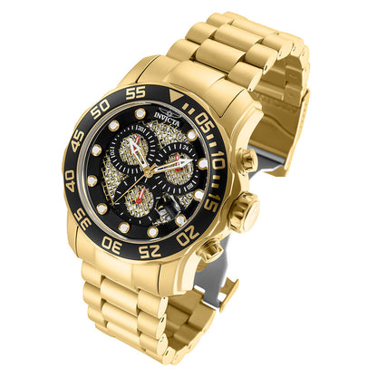 Invicta MenS 19837Syb Pro Diver 18K Gold Ion-Plated Stainless Steel Watch