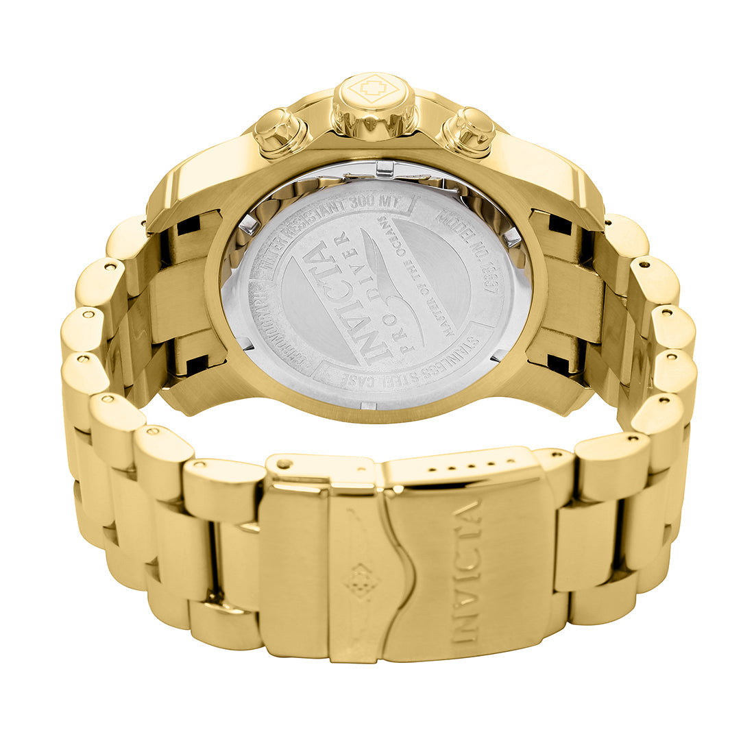 Invicta MenS 19837Syb Pro Diver 18K Gold Ion-Plated Stainless Steel Watch